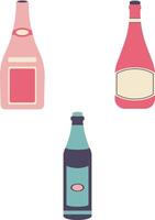 collezione di vario bottiglie. piatto cartone animato stile. isolato vettore icona