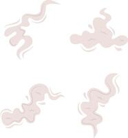 cartone animato Fumo nube con piatto cartone animato stile. isolato su bianca sfondo. vettore illustrazione impostare.