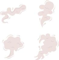cartone animato Fumo nube con piatto cartone animato stile. isolato su bianca sfondo. vettore illustrazione impostare.
