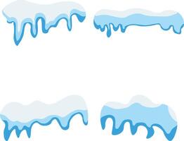 snowcap confine illustrazione. isolato su bianca sfondo, astratto cartone animato decorazione. vettore