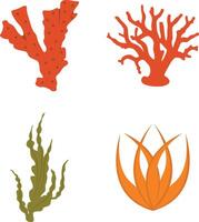 corallo scogliera subacqueo illustrazione. esotico tropicale sottomarino pianta. piatto vettore illustrazione
