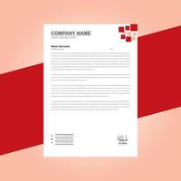 carta intestata aziendale ufficiale minimo design. aziendale moderno creativo astratto professionale rosso vettore