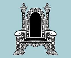 reale lussuoso trono sedia schizzo mano disegnato vettore illustrazione isolato