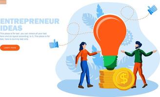 condivisione imprenditore idee per guadagno i soldi vettore illustrazione concetto