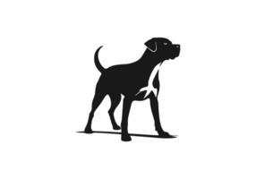 logo di in piedi Toro cane icona vettore silhouette isolato design