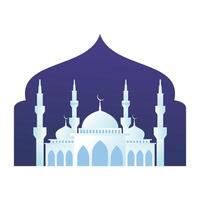 moschea piatto design vettore illustrazione con islamico sfondo Perfetto per soddisfare Materiale sociale media e musulmano feed
