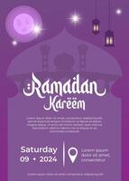 Ramadan kareem volantino. Ramadan kareem impostato di manifesti o inviti design. vettore