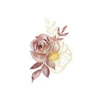 fiori mazzo con acquerello Rose, elegante floreale vettore