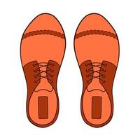 maschio casuale scarpe nel classico, attività commerciale stile. cartone animato icona per scarpa negozio. vettore illustrazione isolato su un' bianca sfondo.