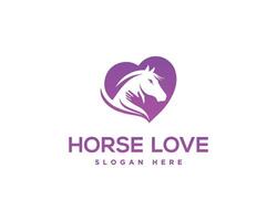 cavallo cura logo design concetto vettore illustrazione.