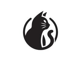 gatto logo design vettore modello