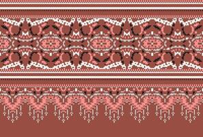 pixel attraversare punto tradizionale etnico modello paisley fiore ikat sfondo astratto azteco africano indonesiano indiano senza soluzione di continuità modello per tessuto Stampa stoffa vestito tappeto le tende e sarong vettore