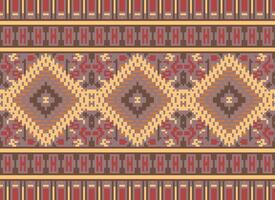 pixel attraversare punto tradizionale etnico modello paisley fiore ikat sfondo astratto azteco africano indonesiano indiano senza soluzione di continuità modello per tessuto Stampa stoffa vestito tappeto le tende e sarong vettore