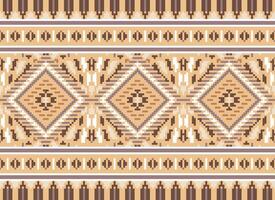 pixel attraversare punto tradizionale etnico modello paisley fiore ikat sfondo astratto azteco africano indonesiano indiano senza soluzione di continuità modello per tessuto Stampa stoffa vestito tappeto le tende e sarong vettore