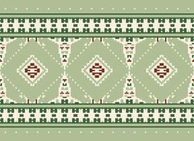 pixel attraversare punto tradizionale etnico modello paisley fiore ikat sfondo astratto azteco africano indonesiano indiano senza soluzione di continuità modello per tessuto Stampa stoffa vestito tappeto le tende e sarong vettore