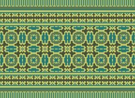 pixel attraversare punto tradizionale etnico modello paisley fiore ikat sfondo astratto azteco africano indonesiano indiano senza soluzione di continuità modello per tessuto Stampa stoffa vestito tappeto le tende e sarong vettore