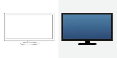 vettore illustrazione impostare, lcd televisione