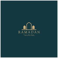 Ramadan mubarak logo con lanterna elementi, mezzaluna Luna e stella moschea costruzione, islamico calligrafia modello, per attività commerciale, architettura, musulmani, eid, eid carte, islamico formazione scolastica vettore