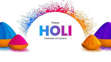 astratto colorato contento giorno sfondo design per indiano Festival di colori celebrazione. vettore illustrazione