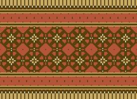 pixel attraversare punto tradizionale etnico modello paisley fiore ikat sfondo astratto azteco africano indonesiano indiano senza soluzione di continuità modello per tessuto Stampa stoffa vestito tappeto le tende e sarong vettore