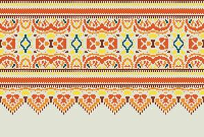 attraversare punto tradizionale etnico modello paisley fiore ikat sfondo astratto azteco africano indonesiano indiano senza soluzione di continuità modello per tessuto Stampa stoffa vestito tappeto le tende e sarong vettore