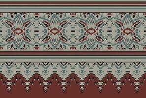 pixel attraversare punto tradizionale etnico modello paisley fiore ikat sfondo astratto azteco africano indonesiano indiano senza soluzione di continuità modello per tessuto Stampa stoffa vestito tappeto le tende e sarong vettore