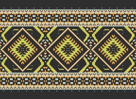 pixel attraversare punto tradizionale etnico modello paisley fiore ikat sfondo astratto azteco africano indonesiano indiano senza soluzione di continuità modello per tessuto Stampa stoffa vestito tappeto le tende e sarong vettore