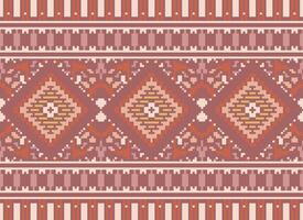 pixel attraversare punto tradizionale etnico modello paisley fiore ikat sfondo astratto azteco africano indonesiano indiano senza soluzione di continuità modello per tessuto Stampa stoffa vestito tappeto le tende e sarong vettore