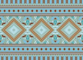 pixel attraversare punto tradizionale etnico modello paisley fiore ikat sfondo astratto azteco africano indonesiano indiano senza soluzione di continuità modello per tessuto Stampa stoffa vestito tappeto le tende e sarong vettore