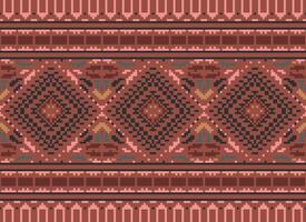 pixel attraversare punto tradizionale etnico modello paisley fiore ikat sfondo astratto azteco africano indonesiano indiano senza soluzione di continuità modello per tessuto Stampa stoffa vestito tappeto le tende e sarong vettore