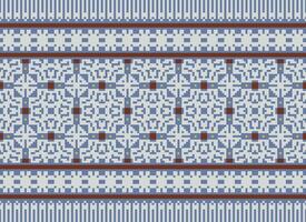 pixel attraversare punto tradizionale etnico modello paisley fiore ikat sfondo astratto azteco africano indonesiano indiano senza soluzione di continuità modello per tessuto Stampa stoffa vestito tappeto le tende e sarong vettore