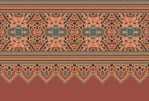 attraversare punto tradizionale etnico modello paisley fiore ikat sfondo astratto azteco africano indonesiano indiano senza soluzione di continuità modello per tessuto Stampa stoffa vestito tappeto le tende e sarong vettore