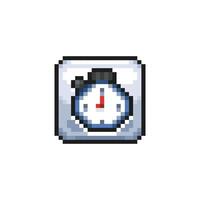 cronometro cartello nel pixel arte stile vettore