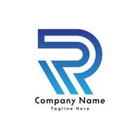 rp o pr lettera logo design icona vettore
