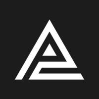 papà lettera triangolo forma logo design icona vettore