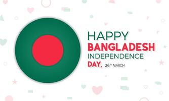 contento bangladesh indipendenza giorno celebrazione ogni anno nel 26th marzo. nazionale vacanza nel bangladesh. vettore illustrazione per striscione, saluto carta, manifesto con sfondo.