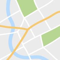 città GPS carta geografica sfondo con fiume e strade vettore
