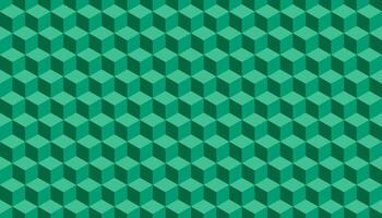 3d cubo modello verde sfondo. vettore illustrazione