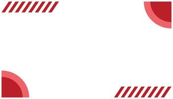 illustrazione di un' rosso attenzione cartello con copia spazio su un' bianca sfondo. astratto geometrico sfondo per il tuo design vettore