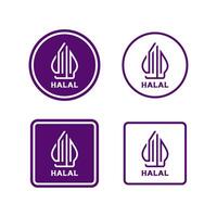 indonesiano halal logo nuovo il branding 2022. halal logo. halal cibo certificato logo. vettore