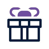 regalo scatola icona. vettore doppio tono icona per il tuo sito web, mobile, presentazione, e logo design.