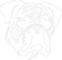 inglese bulldog schema silhouette vettore