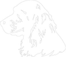 campo spaniel schema silhouette vettore