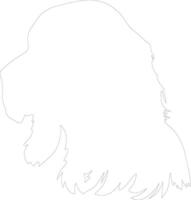 campo spaniel schema silhouette vettore