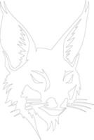 Caracal schema silhouette vettore