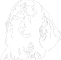 clumber spaniel schema silhouette vettore