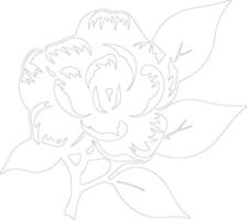 ai generato gardenia schema silhouette vettore