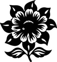 ai generato fiore nero silhouette vettore