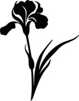 ai generato iris nero silhouette vettore