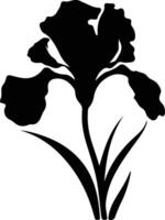 ai generato iris nero silhouette vettore